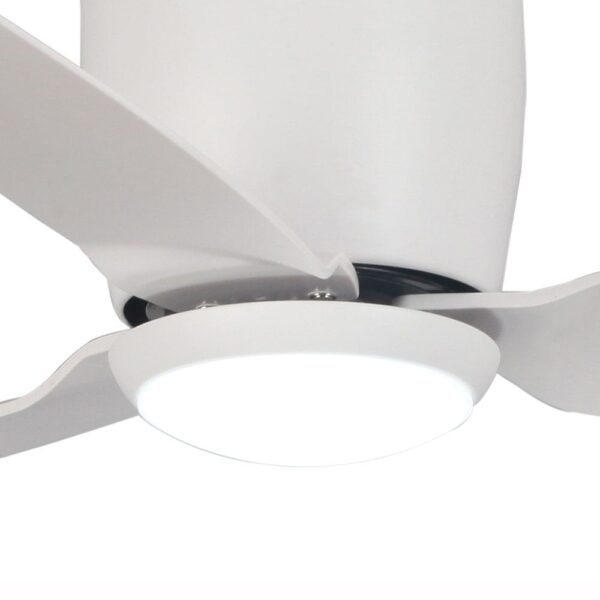Claro Whisper Low Profile V2 DC Ceiling Fan with LED Light - 44" (White) - Image 2