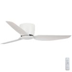 Whisper Low Profile DC Ceiling Fan by Claro - White 44"