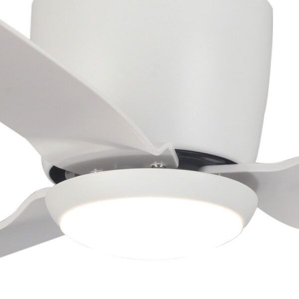Claro Whisper Low Profile DC Ceiling Fan with LED Light - 52" (White) - Image 2