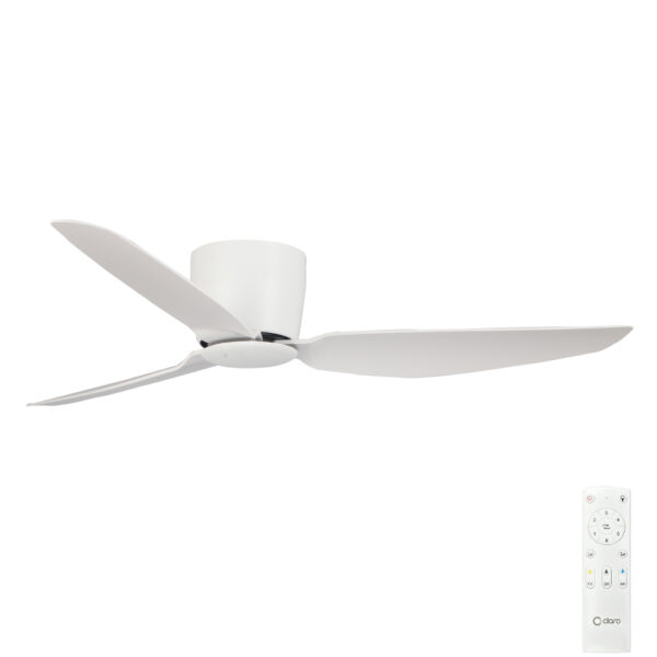 claro-whisper-low-profile-dc-ceiling-fan-52-white Claro Whisper Low Profile DC Ceiling Fan - 52" (White) - Image 1