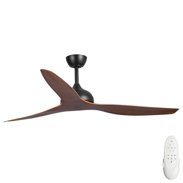 fanco-eco-style-60-black-koa eco style by fanco in black with koa blades 60 inch