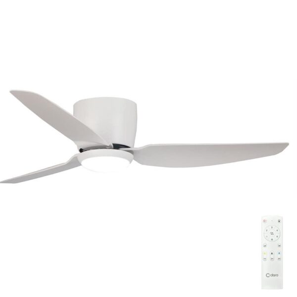 whisper low profile small fan with led light Claro Whisper Low Profile DC Ceiling Fan with LED Light - 44" (White) - new remote