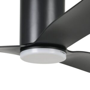 Eglo Iluka DC low profile ceiling fan 52 black led closeup