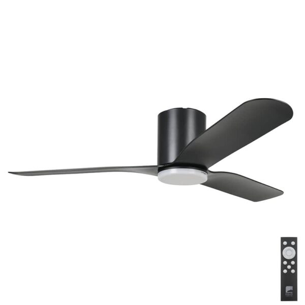 eglo-iluka-dc-low-profile-ceiling-fan-52-black-led-remote Eglo Iluka DC low profile ceiling fan 52 black led and remote