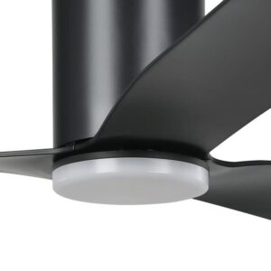 eglo iluka low profile 60 inch black with led closeup