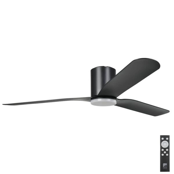 eglo iluka low profile 60 inch black with led and remote