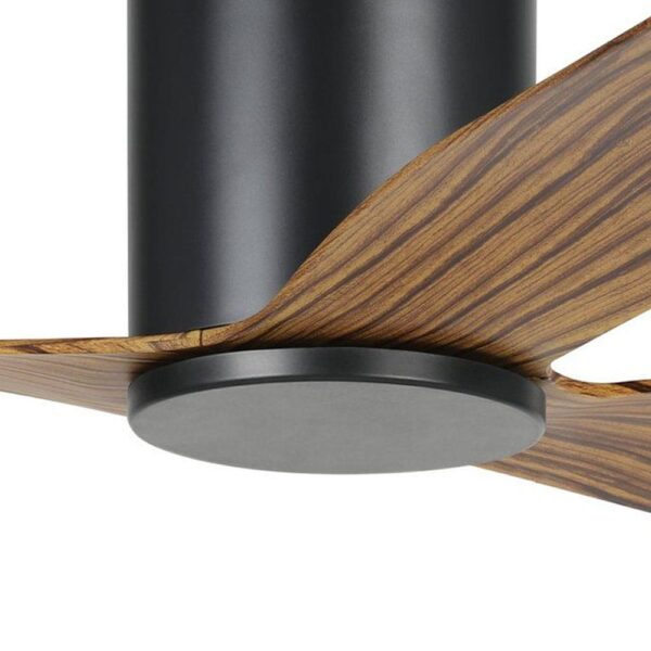 Eglo Iluka low profile DC ceiling fan 52 black timber closeup