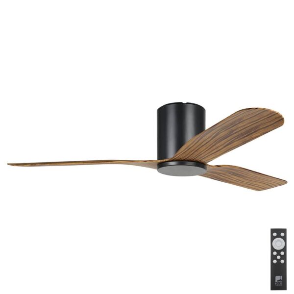 Eglo Iluka low profile DC ceiling fan 52 black timber and remote