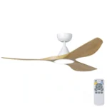 eglo-surf-ceiling-fan-48-white-with-oak-timber-style=blades-with-led-light-and-remote-control