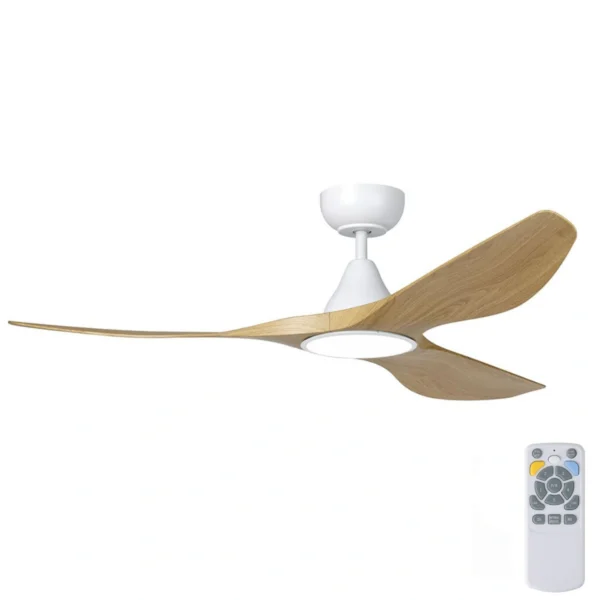 eglo-surf-ceiling-fan-48-white-with-oak-timber-style=blades-with-led-light-and-remote-control