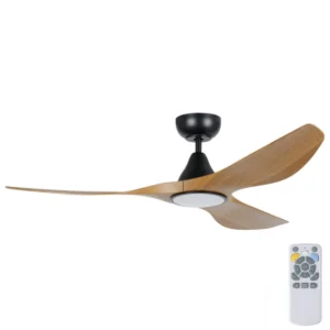 eglo-surf-ceiling-fan-52-black-burmese-teak-timber-style-blades-with-led-light-and-remote-control