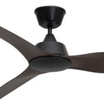 Mercator Guardian IP55 DC Ceiling Fan with Remote - 56″ (Black with Dark Timber-style Blades) - Image 2