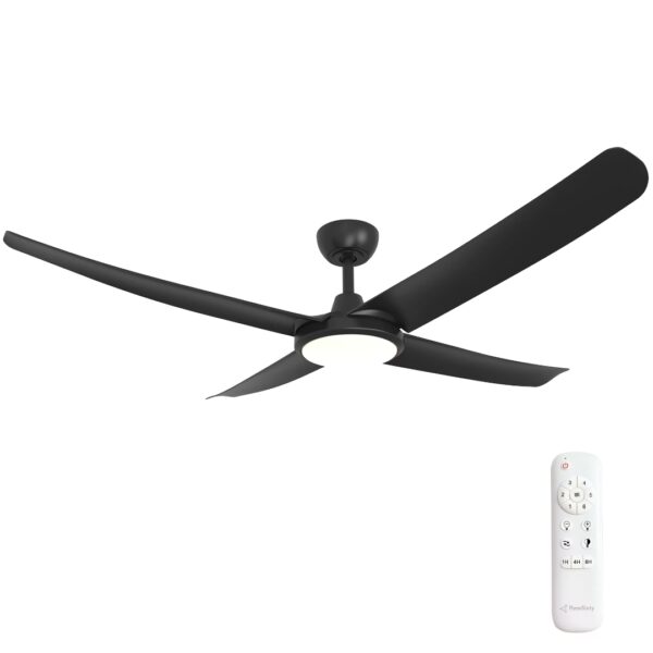 Three Sixty Flatjet 345 DC Ceiling Fan with LED Light - 56" (Black) - Image 4