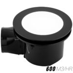 Mercator Turboline Round Exhaust Fan 300 CCT LED (Black)