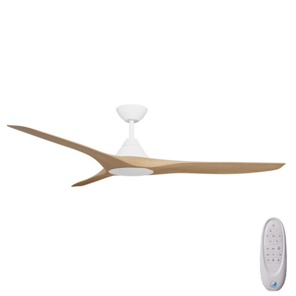 Calibo CloudFan SMART DC Ceiling Fan - 60" (White with Bamboo Blades) - Image 1