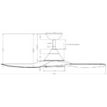 Calibo Cloudfan No Light 48 inch Dimensions