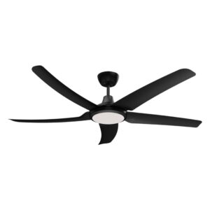 Domus Hover DC Ceiling Fan with LED Light Black 56"