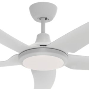 Domus Hover DC Ceiling Fan with LED Light White 56" Motor