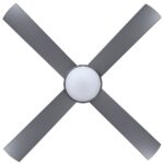 Eglo Stradbroke DC Ceiling Fan Blade LED Light 48" Titanium