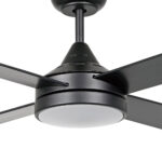 Eglo Stradbroke DC Ceiling Fan Motor LED Light 52" Black