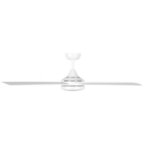 Eglo Stradbroke DC Ceiling Fan Side View LED Light 52" White