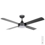 Eglo Stradbroke DC Ceiling Fan with Remote LED Light 48" Black