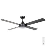Eglo Stradbroke DC Ceiling Fan with-Remote LED Light 52" Black
