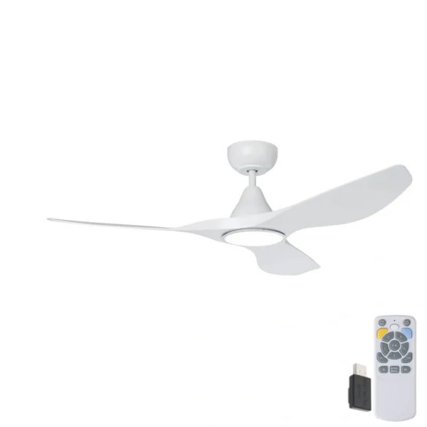 Eglo Surf SMART DC Ceiling Fan with LED Light - 48" (White) - Image 1