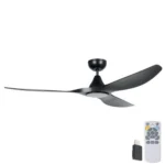 Eglo Surf SMART DC Ceiling Fan with LED Light - 60" (Black)