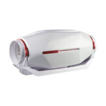 SS Silent Mixflow Inline Fan 150mm with Lead & Plug and 3 Speed Switch