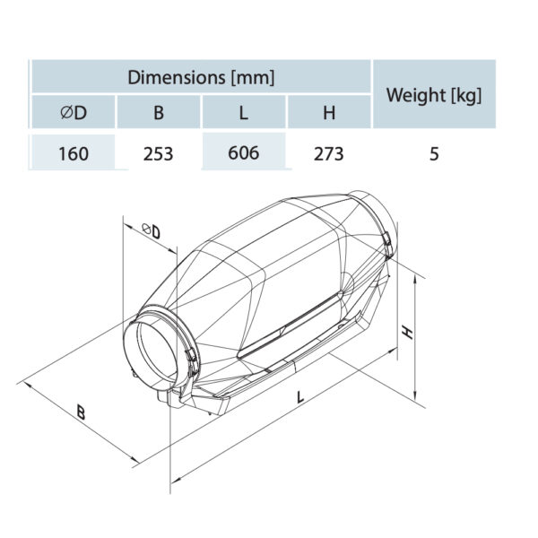 SS Silent Mixflow Inline Fan 150mm with Lead & Plug and 3 Speed Switch - Image 2