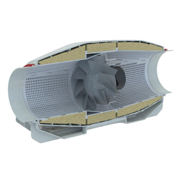 SS Silent Mixflow Inline Fan 150mm with Lead & Plug and 3 Speed Switch - Image 3