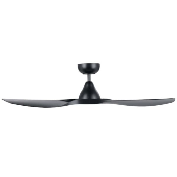 Surf SMART DC Ceiling Fan by Eglo Black 48" Side View