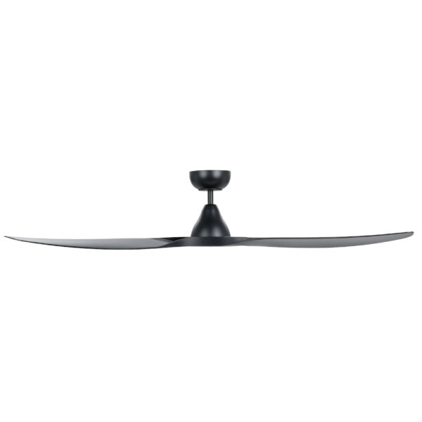 Surf SMART DC Ceiling Fan by Eglo Black 60" Side View