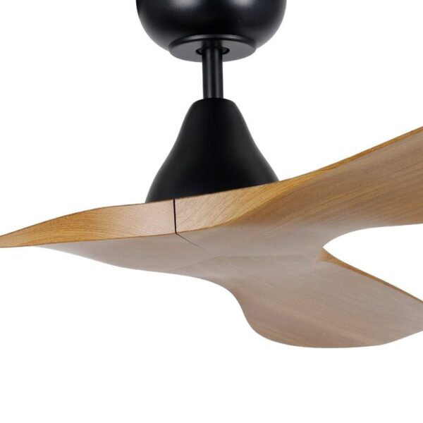Surf SMART DC Ceiling Fan by Eglo Black and Teak 48" Motor