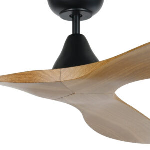 Surf SMART DC Ceiling Fan by Eglo Black and Teak 60" Motor