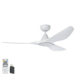 Surf SMART DC Ceiling Fan by Eglo with LED Light White 52"