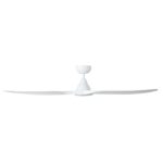 Surf SMART DC Ceiling Fan by Eglo with LED Light White 60" Side View