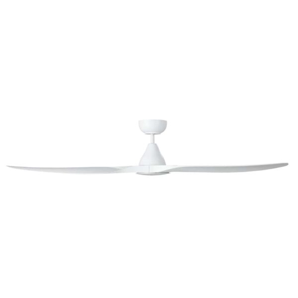 Surf SMART DC Ceiling Fan by Eglo with LED Light White 60" Side View
