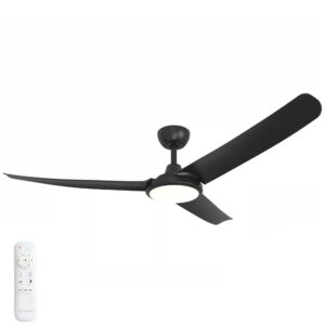 Three Sixty FlatJET 3/4/5 DC Ceiling Fan with LED Light - 52" (Black)