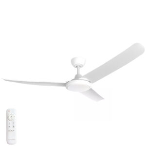 Three Sixty FlatJET 3/4/5 DC Ceiling Fan with LED Light - 56" (White)