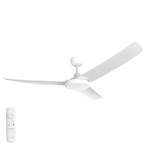 Three Sixty FlatJET 3/4/5 DC Ceiling Fan with LED Light - 56" (White)
