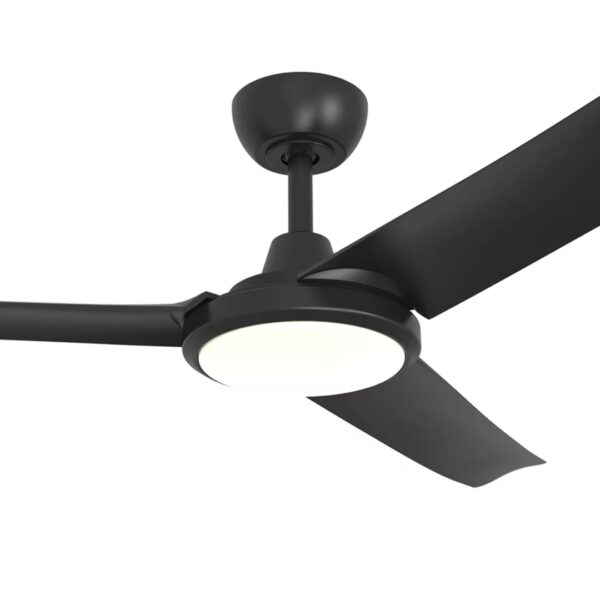 Three Sixty Flatjet 345 Blade DC Ceiling Fan with LED Light Black 56" Motor