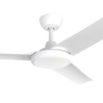 Three Sixty Flatjet 345 Blade DC Ceiling Fan with LED Light White 56" Motor