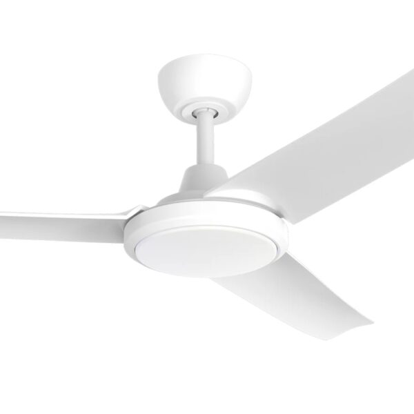 Three Sixty Flatjet 345 Blade DC Ceiling Fan with LED Light White 56" Motor