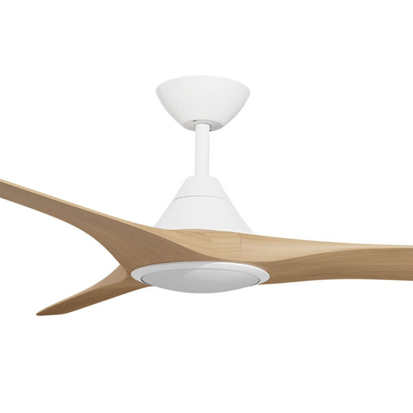 Calibo Cloudfan DC Ceiling Fan with LED Light 60" White with Light Timber Blades Motor