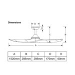 Hunter Pacific Evolve 60 inch Dimension