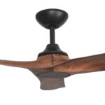 Hunter Pacific Evolve DC Ceiling Fan - (Black with Koa Blades) - close up