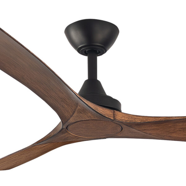 Three Sixty Spitfire DC Ceiling Fan - 52" (Black with Koa Blades) - Image 2