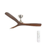 Three Sixty Spitfire DC Ceiling Fan - 52" (Brushed Nickel with Koa Blades)